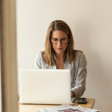 woman working from home